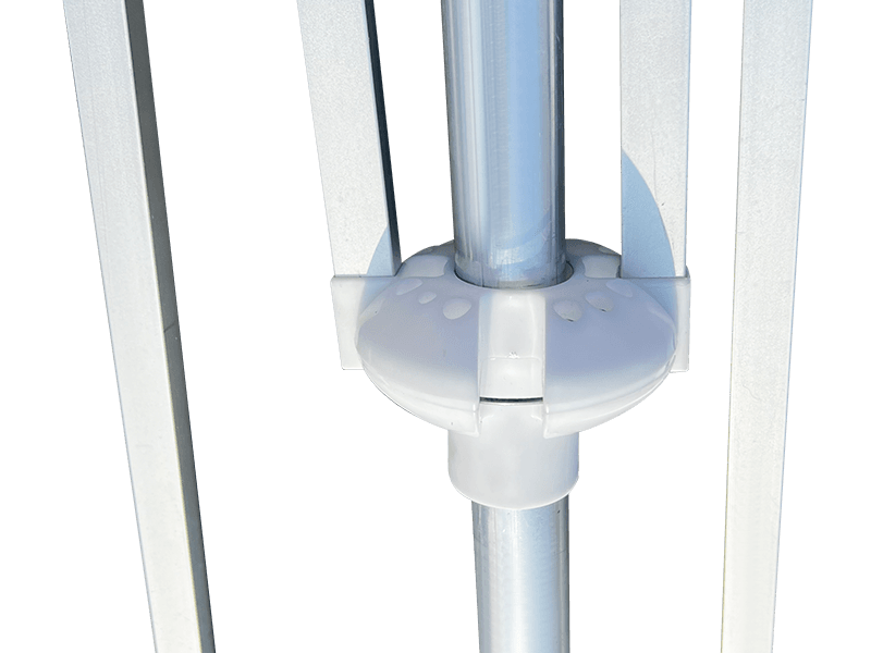 2,8*2,4M decoratieve strandparaplu met 2 ribben