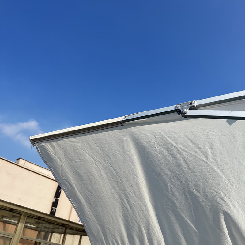 2,8*2,4M decoratieve strandparaplu met 2 ribben