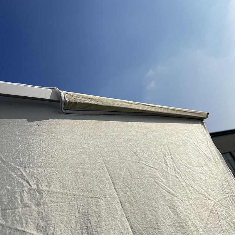 2,8*2,4M decoratieve strandparaplu met 2 ribben