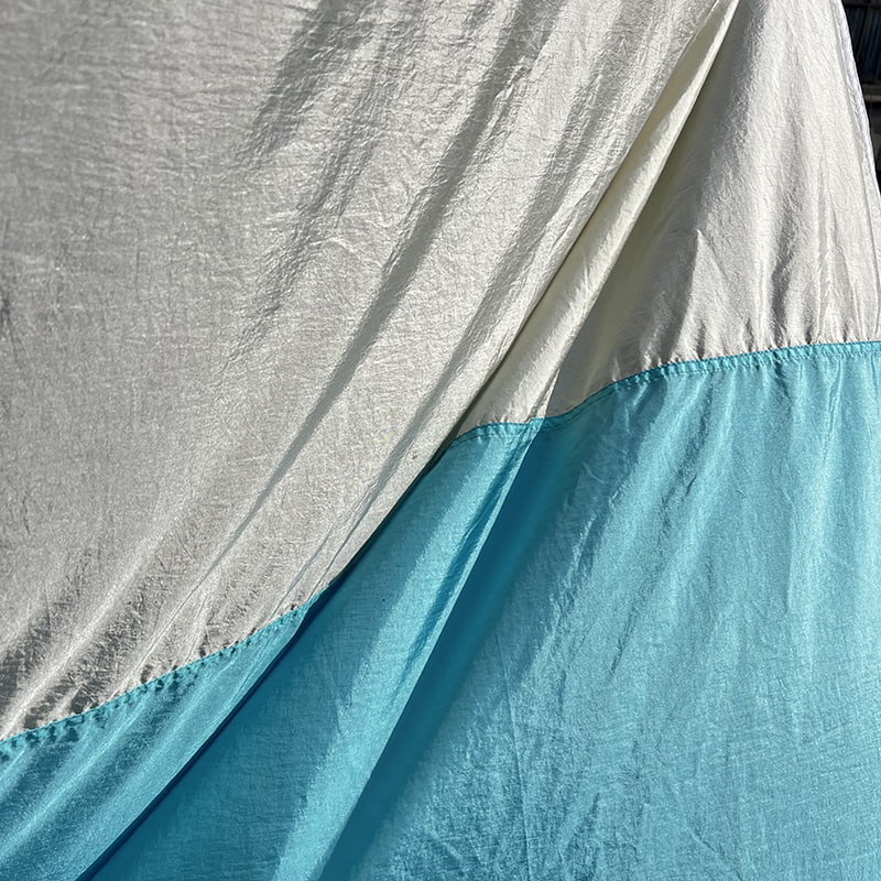 2,8*2,4M decoratieve strandparaplu met 2 ribben