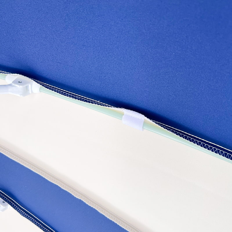 2,5 m blauw-witte patchwork pagodeparaplu