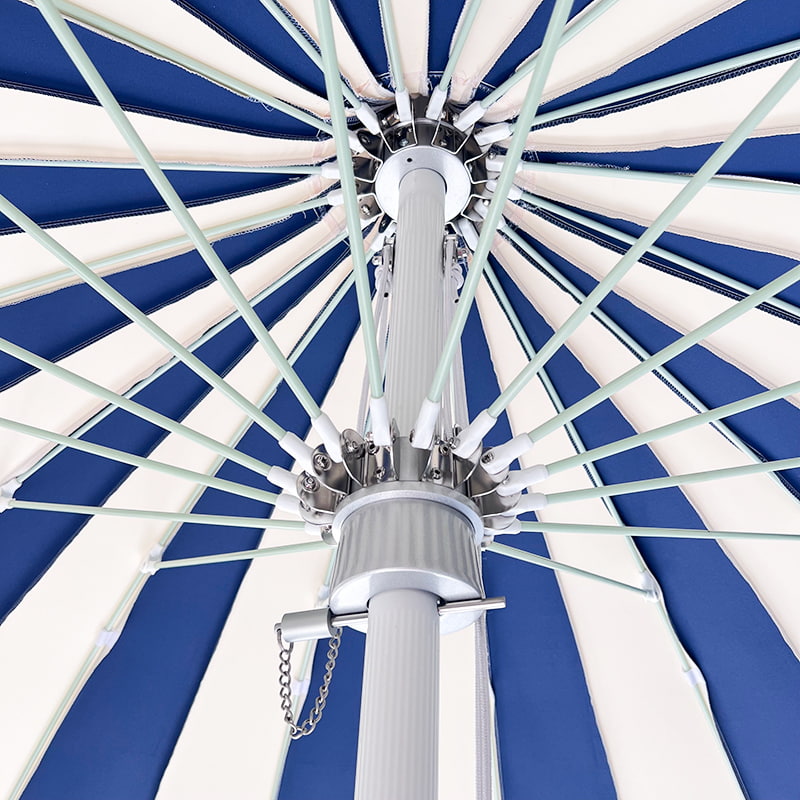 2,5 m blauw-witte patchwork pagodeparaplu