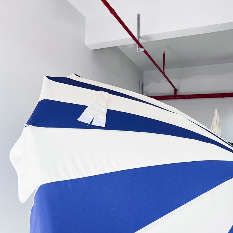 2,5 m blauw-witte patchwork pagodeparaplu