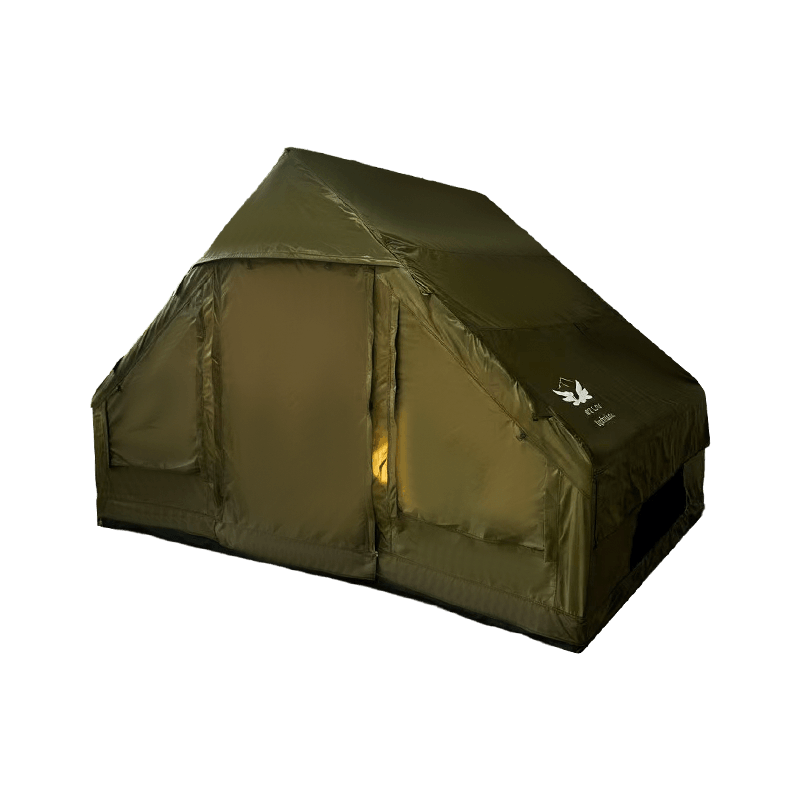 Kleine militaire groene opblaasbare kampeertent Kleine militaire groene opblaasbare kampeertent