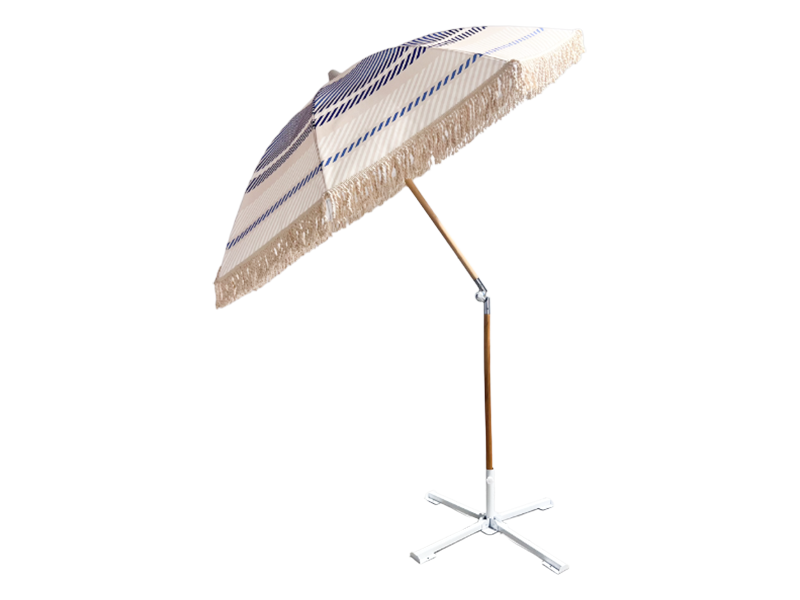 2,0 m polyester strandparaplu met aluminium paal en kwastjes 2,0 m polyester strandparaplu met aluminium paal en kwastjes