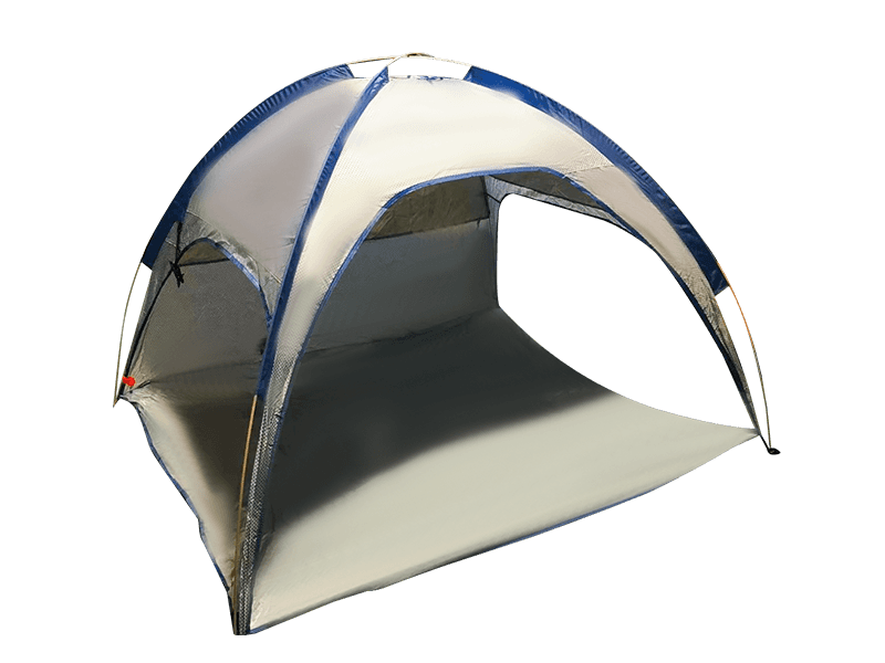 Ruime buitenstrandtent met ventilatie aan drie zijden Ruime buitenstrandtent met ventilatie aan drie zijden