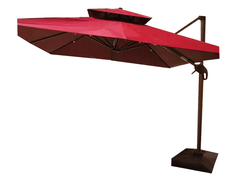 Outdoor luxe dubbele paraplu van aluminiumlegering