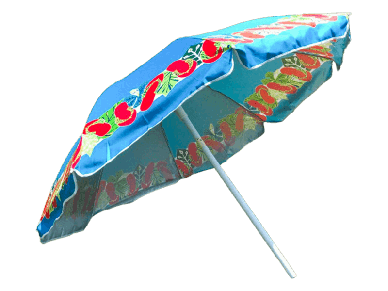 Veelkleurige strandparaplu in meerdere maten