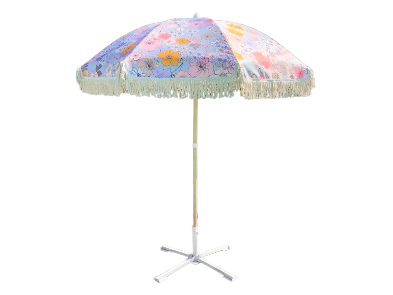 Outdoor 2M Kwastje Polyester Houtkleur Paraplu Outdoor 2M Kwastje Polyester Houtkleur Paraplu