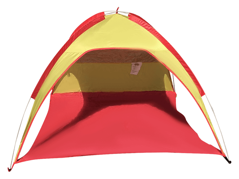 Ruime buitenstrandtent met ventilatie aan drie zijden Ruime buitenstrandtent met ventilatie aan drie zijden