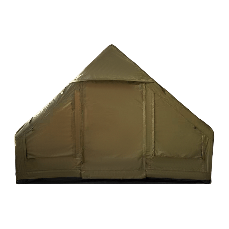 Kleine militaire groene opblaasbare kampeertent Kleine militaire groene opblaasbare kampeertent