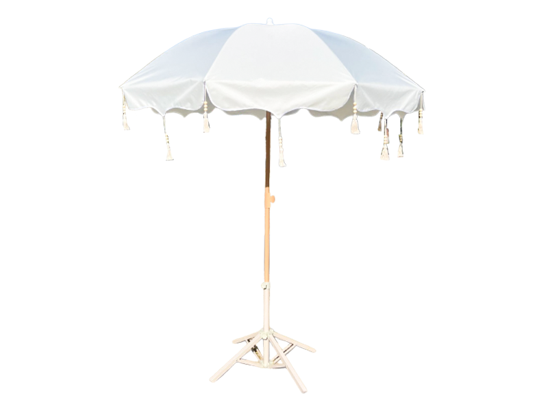 Trendy retro hangende paraplu met kwastjes voor buitengebruik