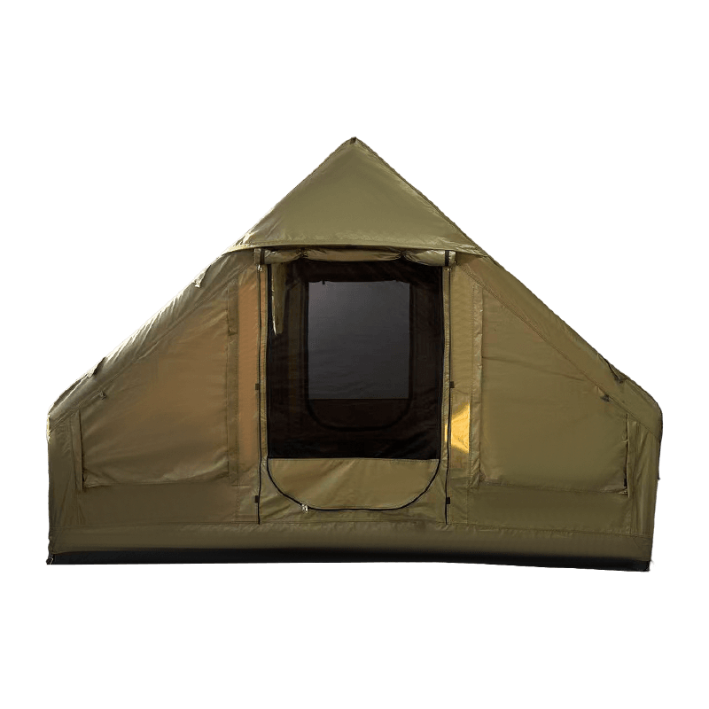 Kleine militaire groene opblaasbare kampeertent Kleine militaire groene opblaasbare kampeertent